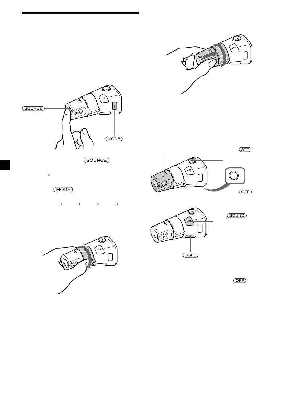 Using the rotary commander | Sony CDX-4005 User Manual | Page 14 / 24