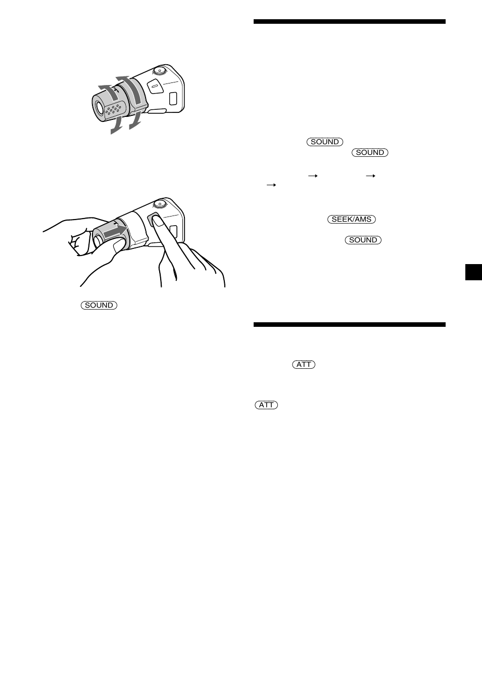 15 adjusting the sound characteristics, Attenuating the sound | Sony CDX-4005 User Manual | Page 15 / 24