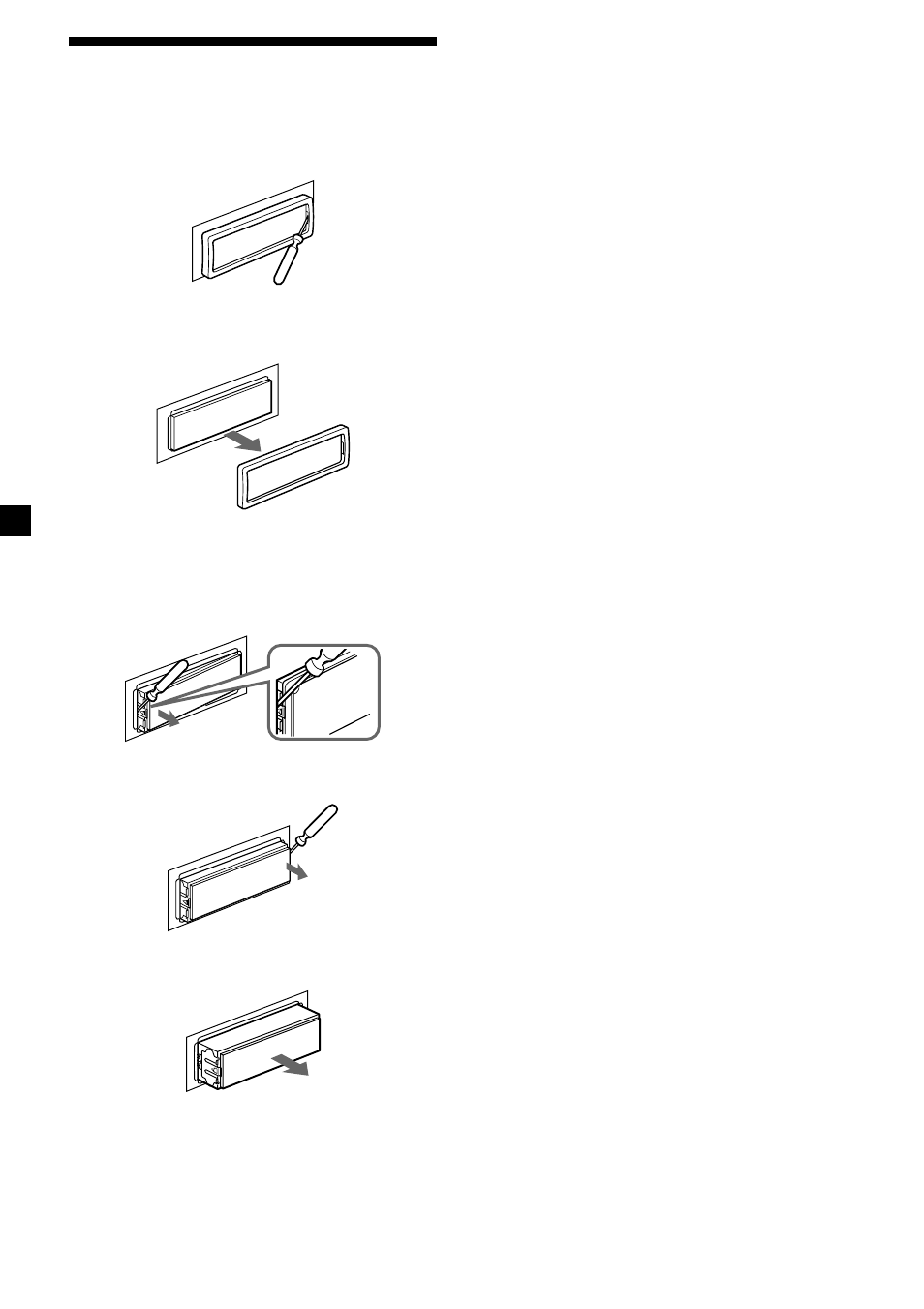 18 dismounting the unit | Sony CDX-4005 User Manual | Page 18 / 24