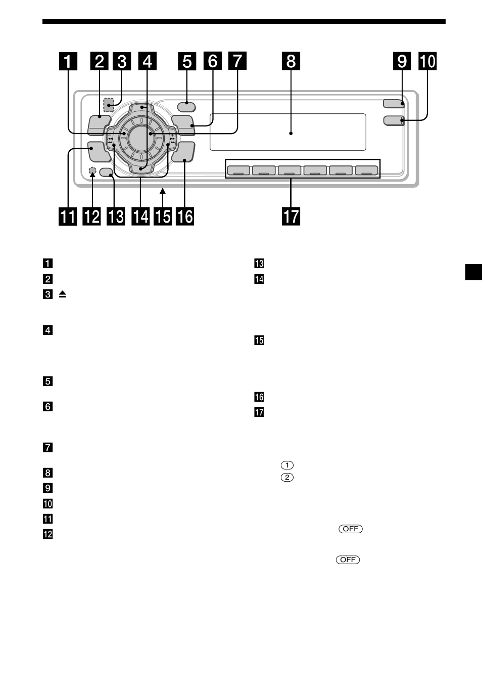 5location of controls | Sony CDX-4005 User Manual | Page 5 / 24