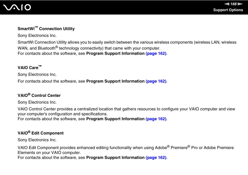 Sony VAIO VGN-NS User Manual | Page 168 / 175