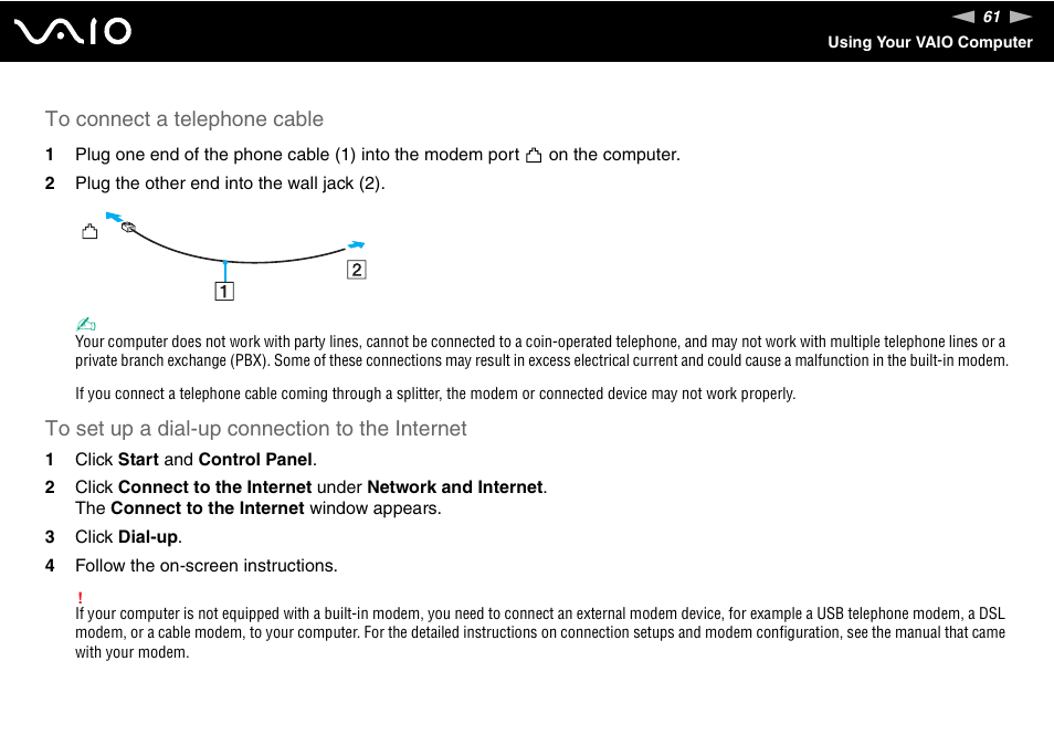 Sony VAIO VGN-NS User Manual | Page 61 / 175