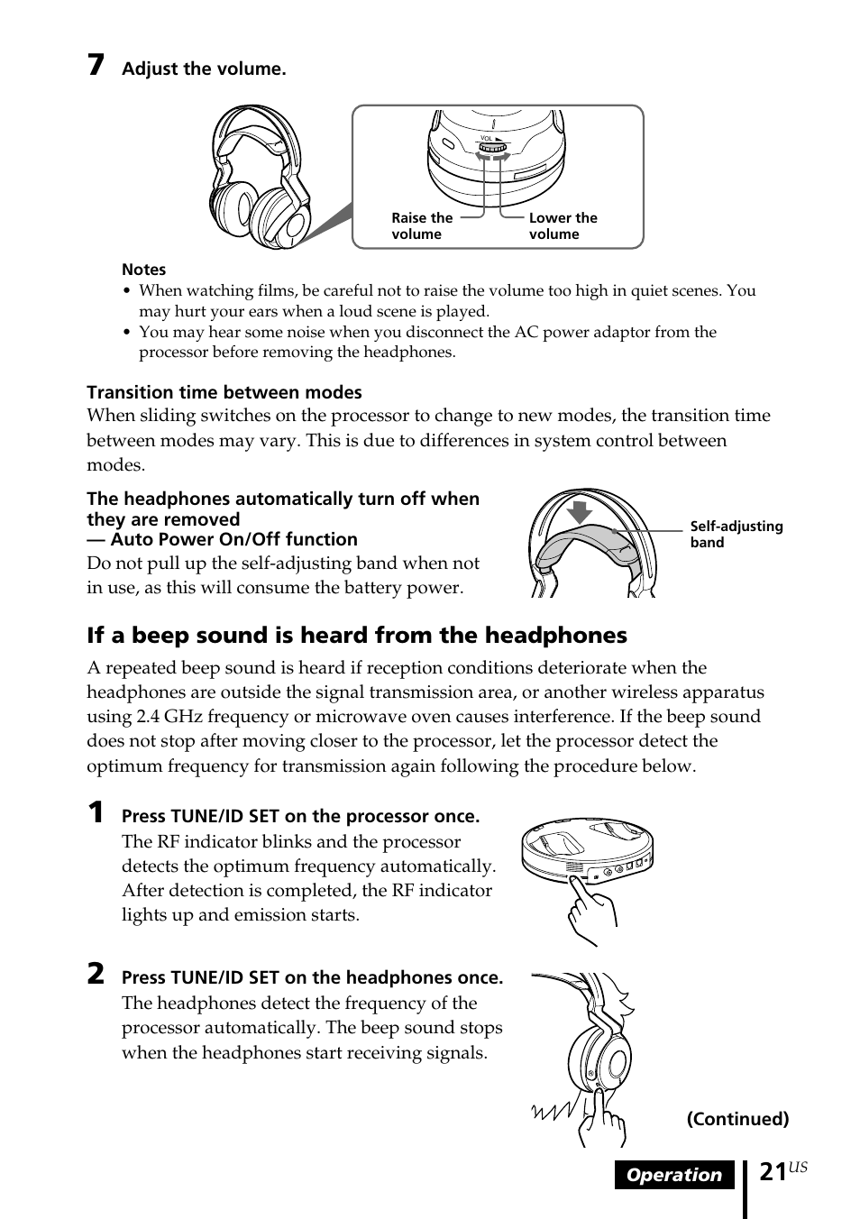Sony MDR DS6000 User Manual | Page 21 / 92
