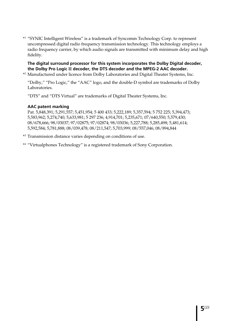 Sony MDR DS6000 User Manual | Page 5 / 92