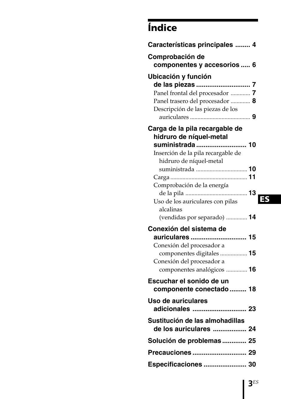 Índice | Sony MDR DS6000 User Manual | Page 63 / 92