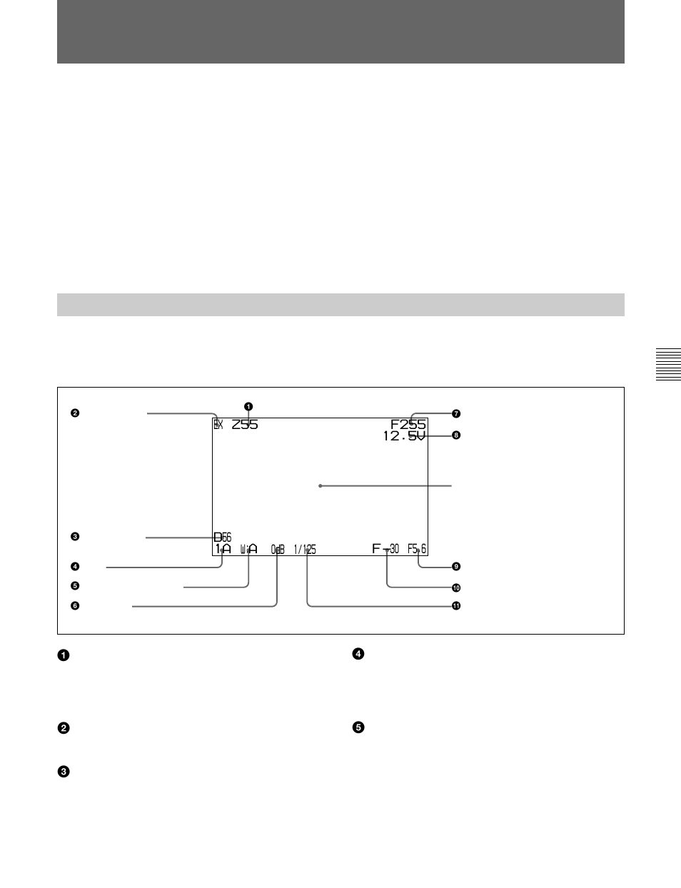4 viewfinder screen status display, 4 viewfinder screen status display -9(e), 9(e) | Sony HDC-F950 User Manual | Page 103 / 130
