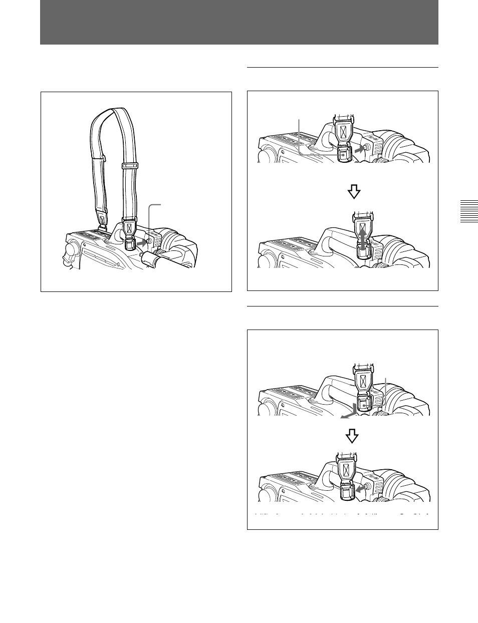 7 attaching a shoulder strap, 7 attaching a shoulder strap -9(e) | Sony HDC-F950 User Manual | Page 93 / 130