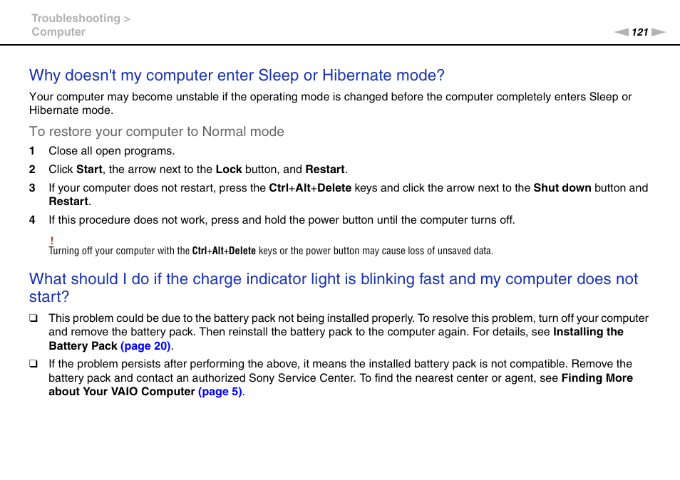 Sony VAIO VGN-NW User Manual | Page 121 / 157