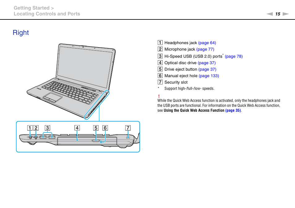 Right | Sony VAIO VGN-NW User Manual | Page 15 / 157