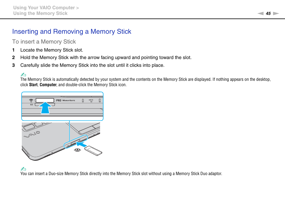 Sony VAIO VGN-NW User Manual | Page 45 / 157