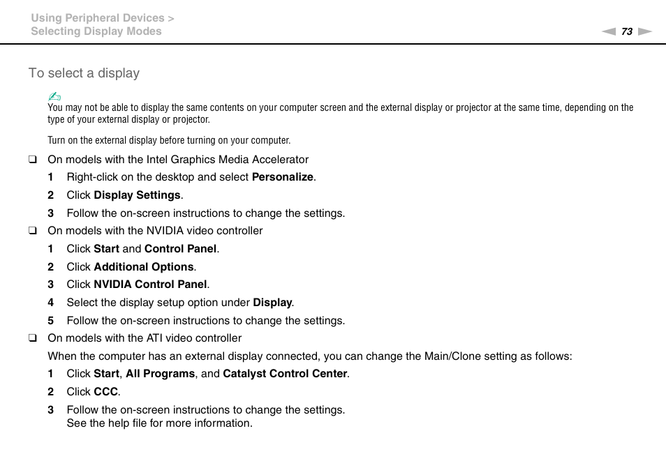 Sony VAIO VGN-NW User Manual | Page 73 / 157