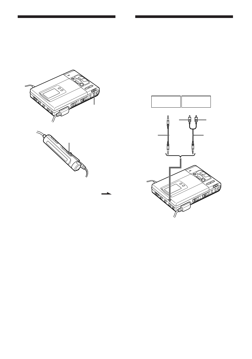 Ansluta till en stereo, Låsa reglagen (hold) | Sony MZ-R50 User Manual | Page 136 / 212