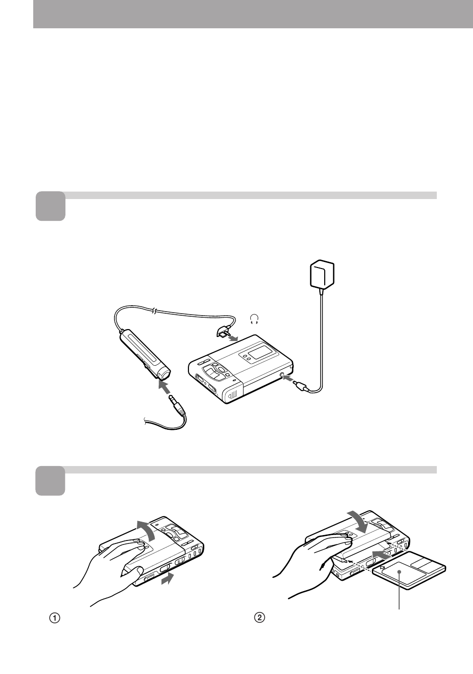 Reproducción inmediata de un md, Conexiones. inserte un md | Sony MZ-R50 User Manual | Page 46 / 212