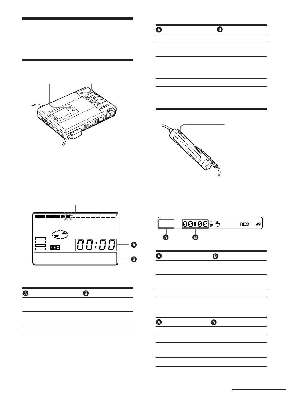 En la grabadora, En el mando a distancia | Sony MZ-R50 User Manual | Page 53 / 212