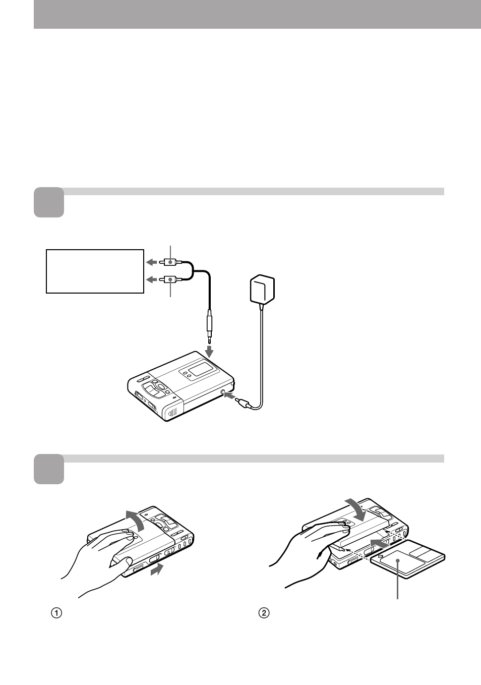 Recording an md right away, Make connections. insert a recordable md | Sony MZ-R50 User Manual | Page 6 / 212