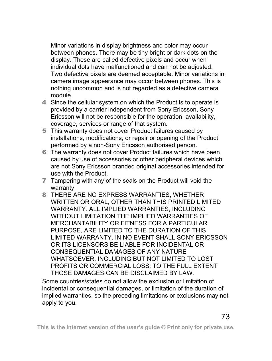 Sony Z300i User Manual | Page 74 / 80