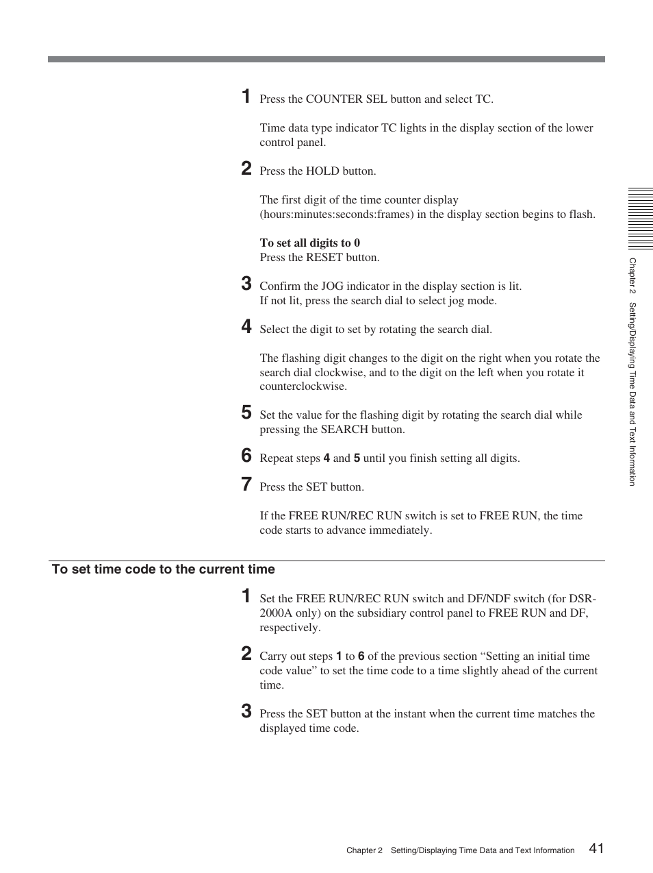 Sony DSR-2000A User Manual | Page 41 / 150