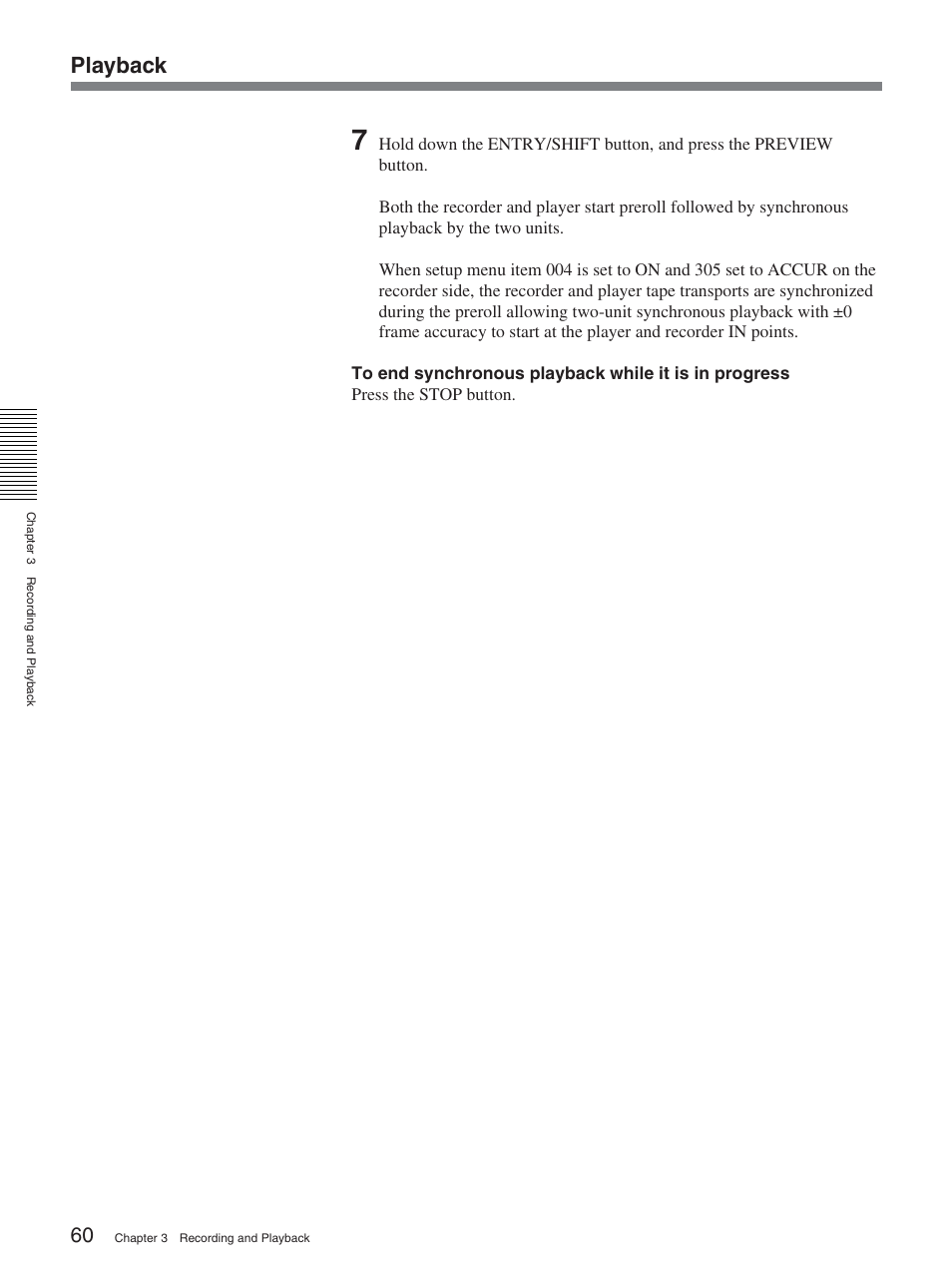 Playback | Sony DSR-2000A User Manual | Page 60 / 150