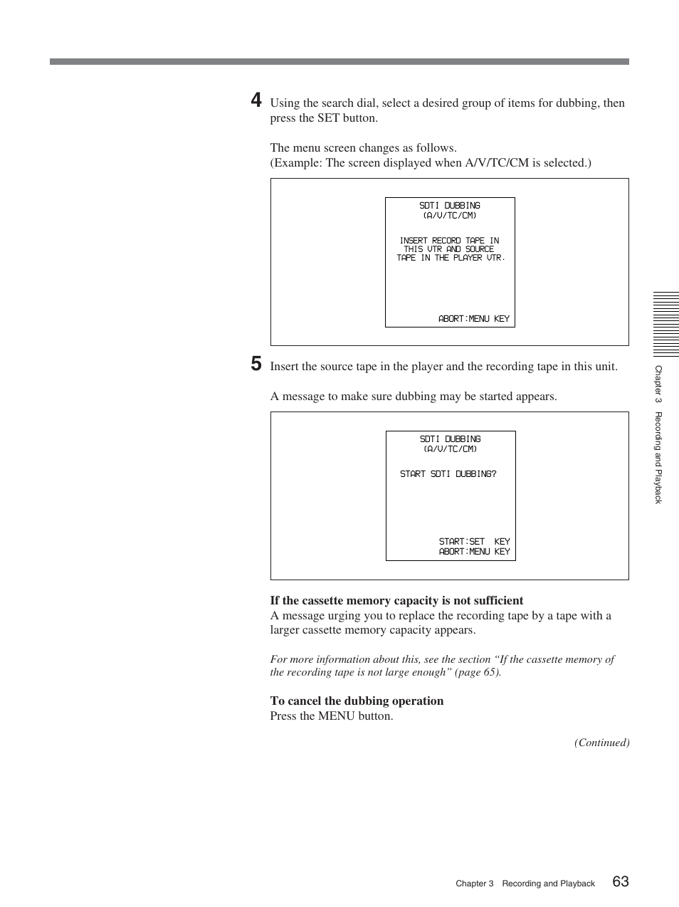 Sony DSR-2000A User Manual | Page 63 / 150