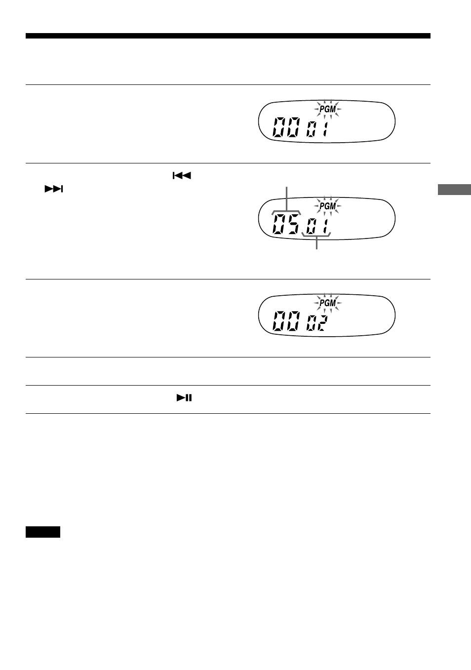 Playing tracks in your favorite order (pgm play), Playing tracks in your favorite order, Pgm play) | Sony CD Walkman D-EJ915 User Manual | Page 11 / 28