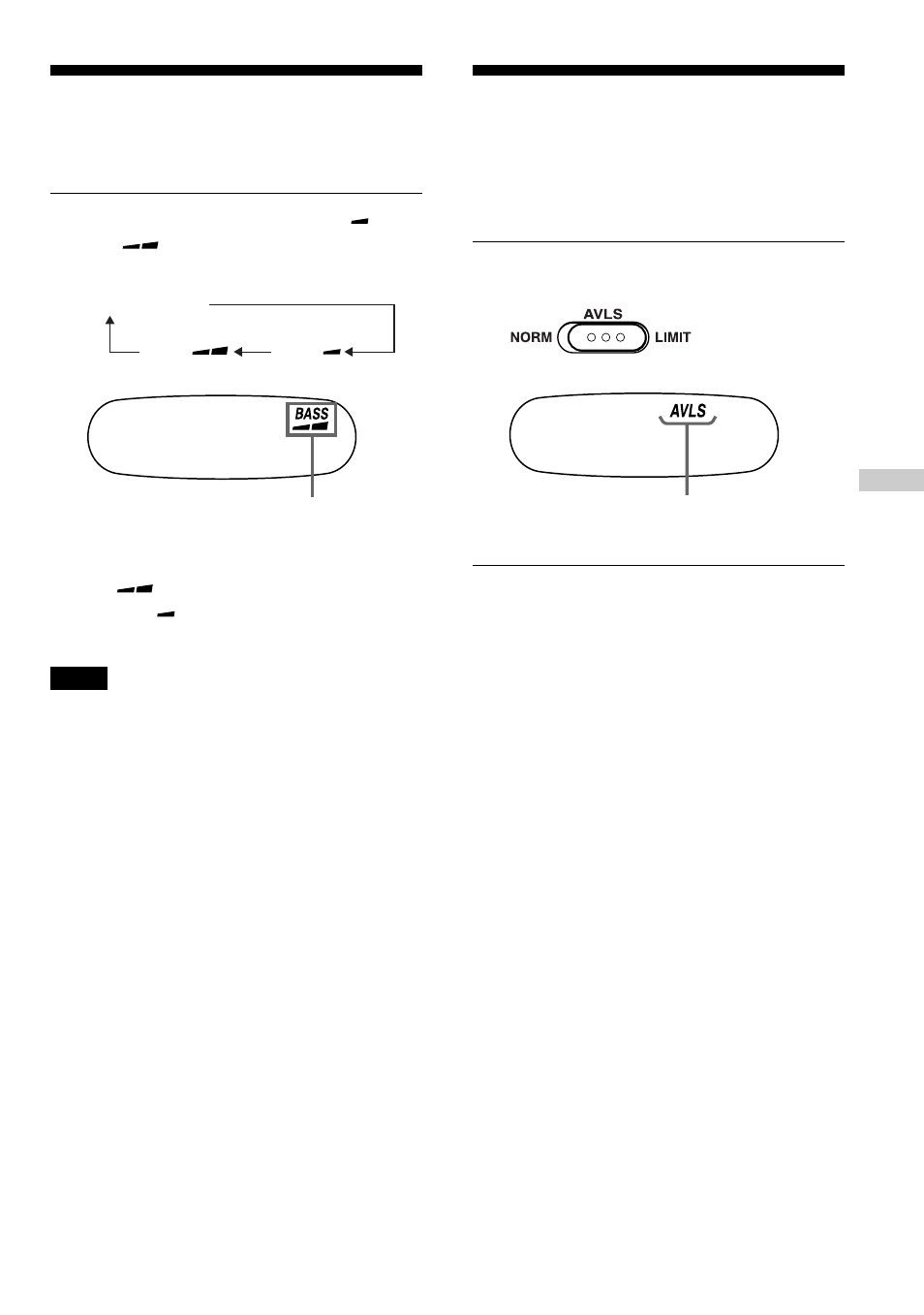 Emphasizing the bass sound (sound), Protecting your hearing (avls), 13 emphasizing the bass sound | Protecting your hearing | Sony CD Walkman D-EJ915 User Manual | Page 13 / 28