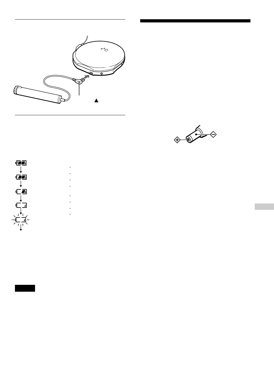 Notes on the power source | Sony CD Walkman D-EJ915 User Manual | Page 19 / 28