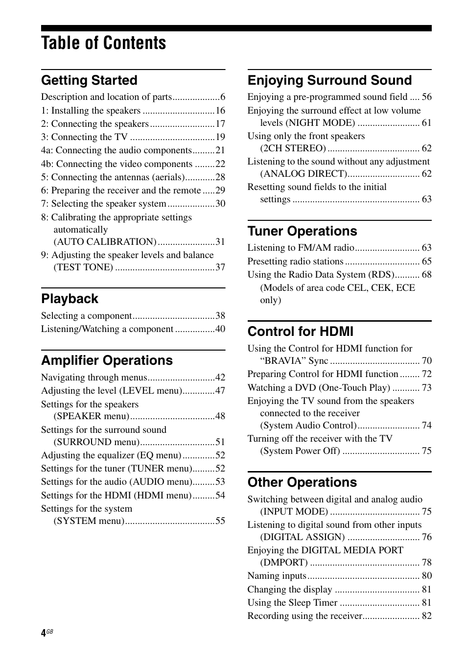 Sony 3-289-450-45(1) User Manual | Page 4 / 100