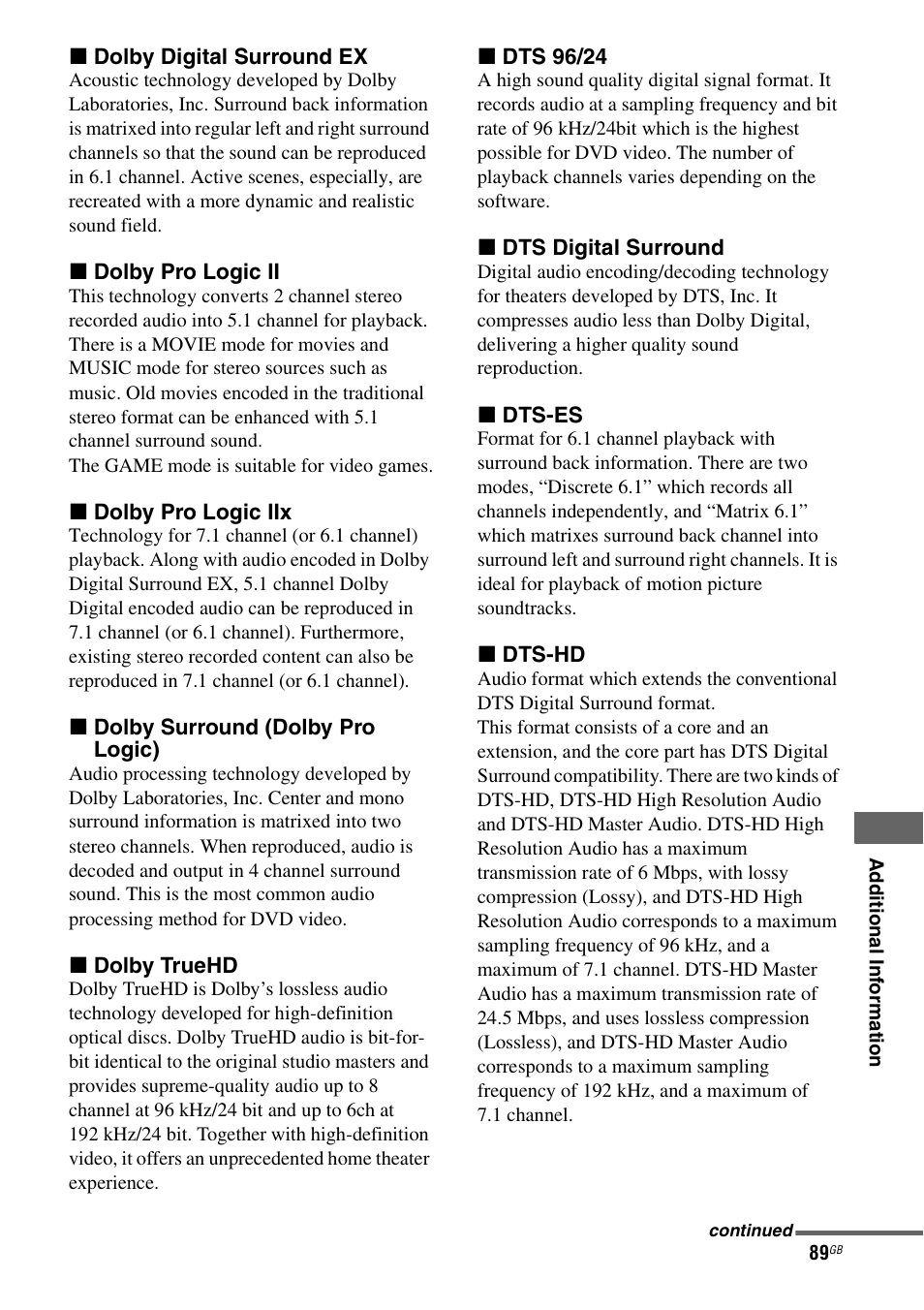 Sony 3-289-450-45(1) User Manual | Page 89 / 100