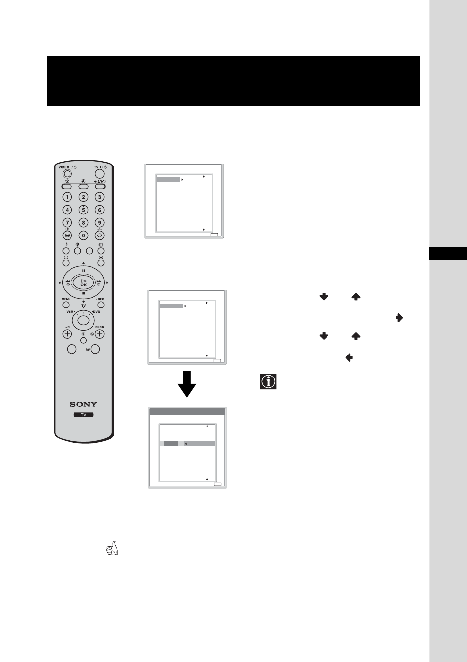 Anleitung zur schnellen inbetriebnahme, Ändern der reihenfolge der fernsehkanäle, Das fernsehgerät ist nun betriebsbereit | Sony WEGA KLV-17HR2 User Manual | Page 73 / 248