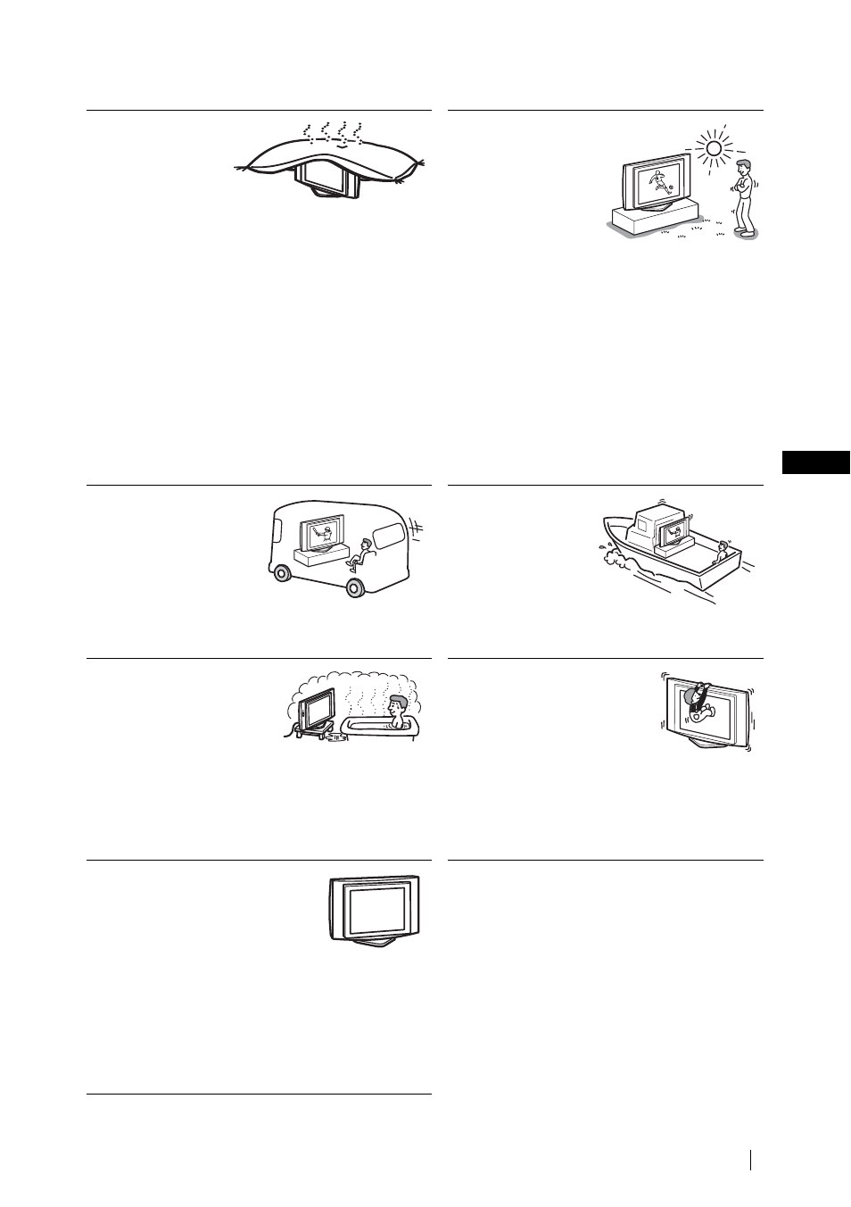 De installation und transport | Sony WEGA KLV-17HR2 User Manual | Page 75 / 248