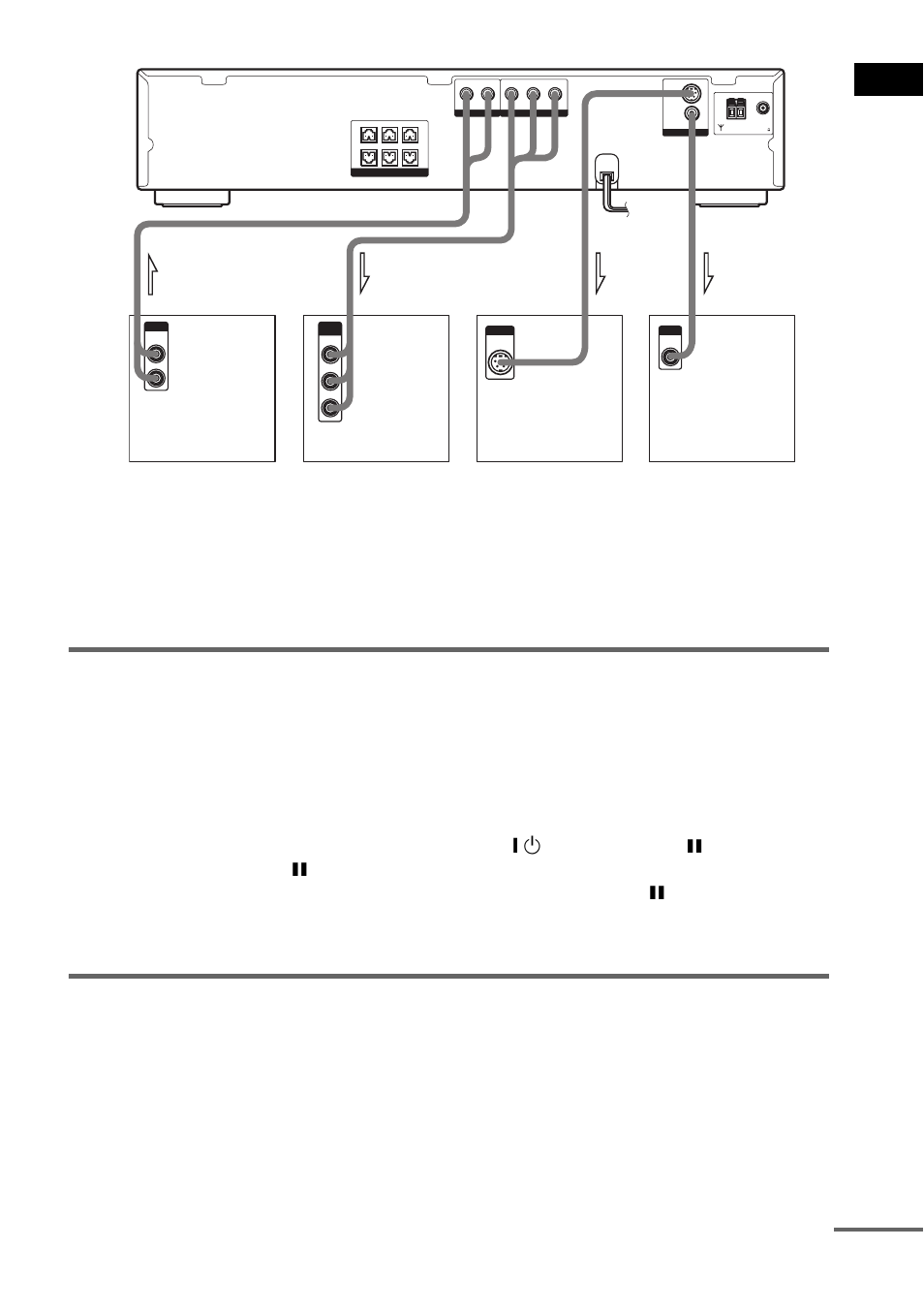 When connecting to a standard 4:3 screen tv, Ge tting star te d 21, If the colour system of the tv is ntsc | Continued | Sony DAV-BC250 User Manual | Page 21 / 84