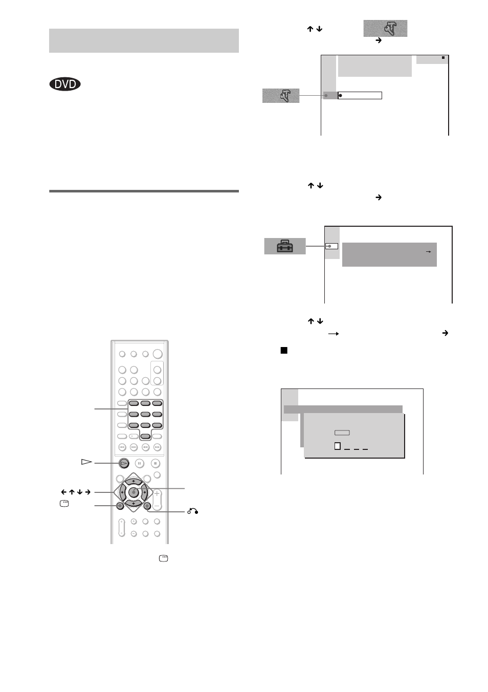 Locking discs, Parental control), The control menu appears | The setup display appears, Custom setup] is displayed | Sony DAV-BC250 User Manual | Page 52 / 84