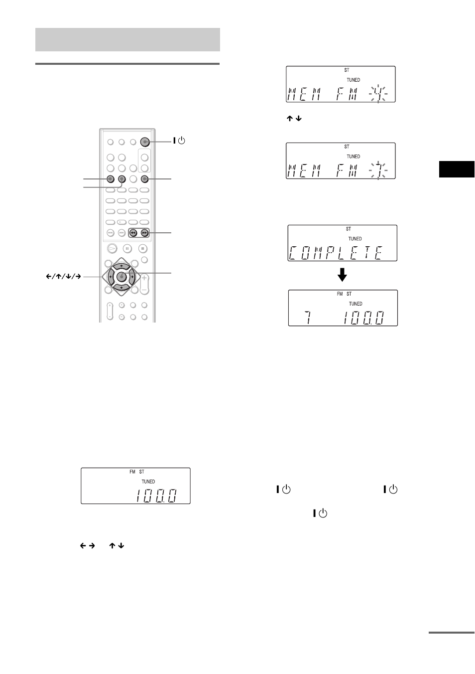 Enjoying the radio, Presetting radio stations | Sony DAV-BC250 User Manual | Page 59 / 84