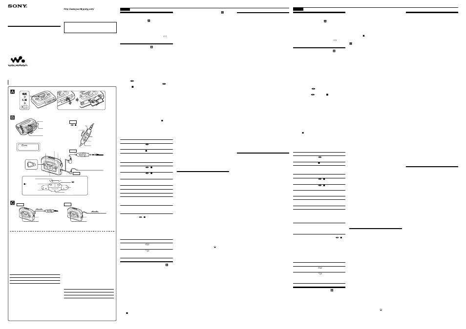 Sony WM-FX493 User Manual | 2 pages
