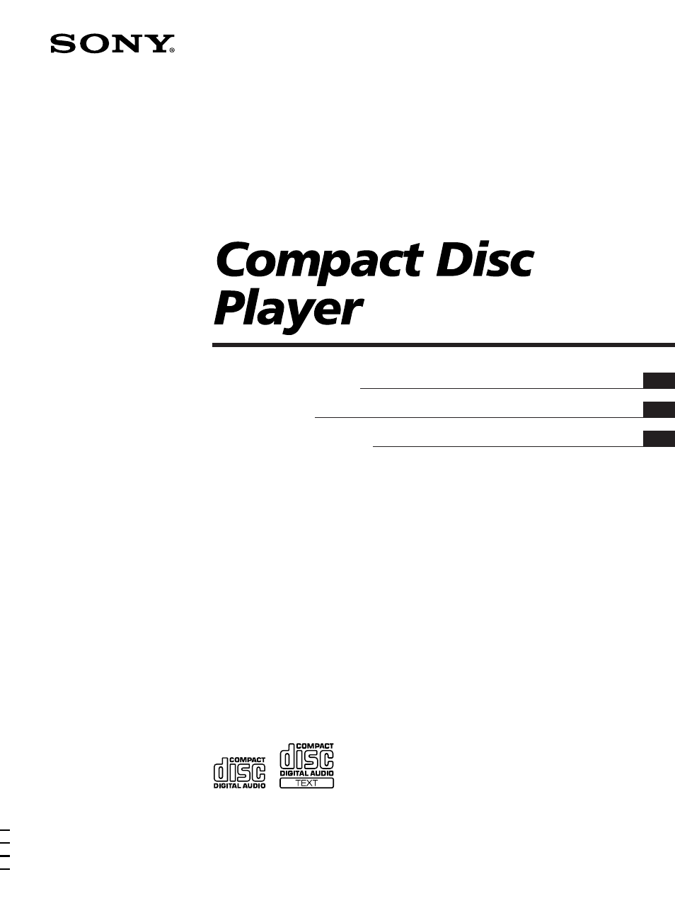 Sony CDP-XB920E User Manual | 64 pages