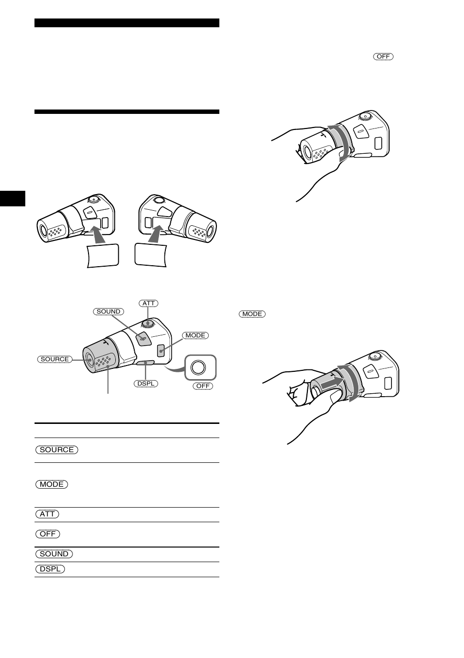 Other functions, Using the rotary commander | Sony XR-L500X  RU User Manual | Page 16 / 146