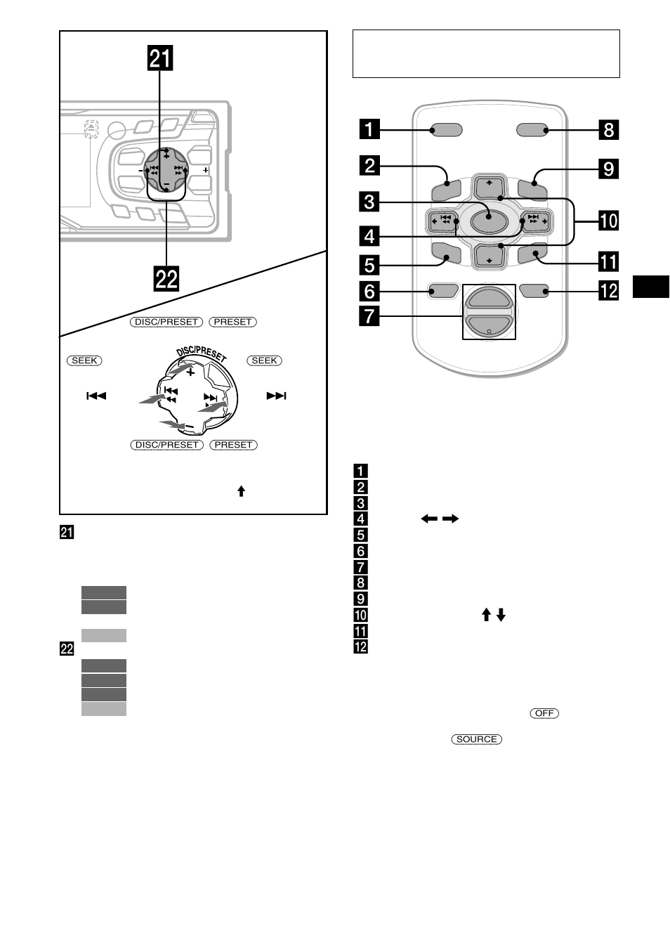 Card remote commander rm-x114 (optional) | Sony XR-L500X  RU User Manual | Page 5 / 146