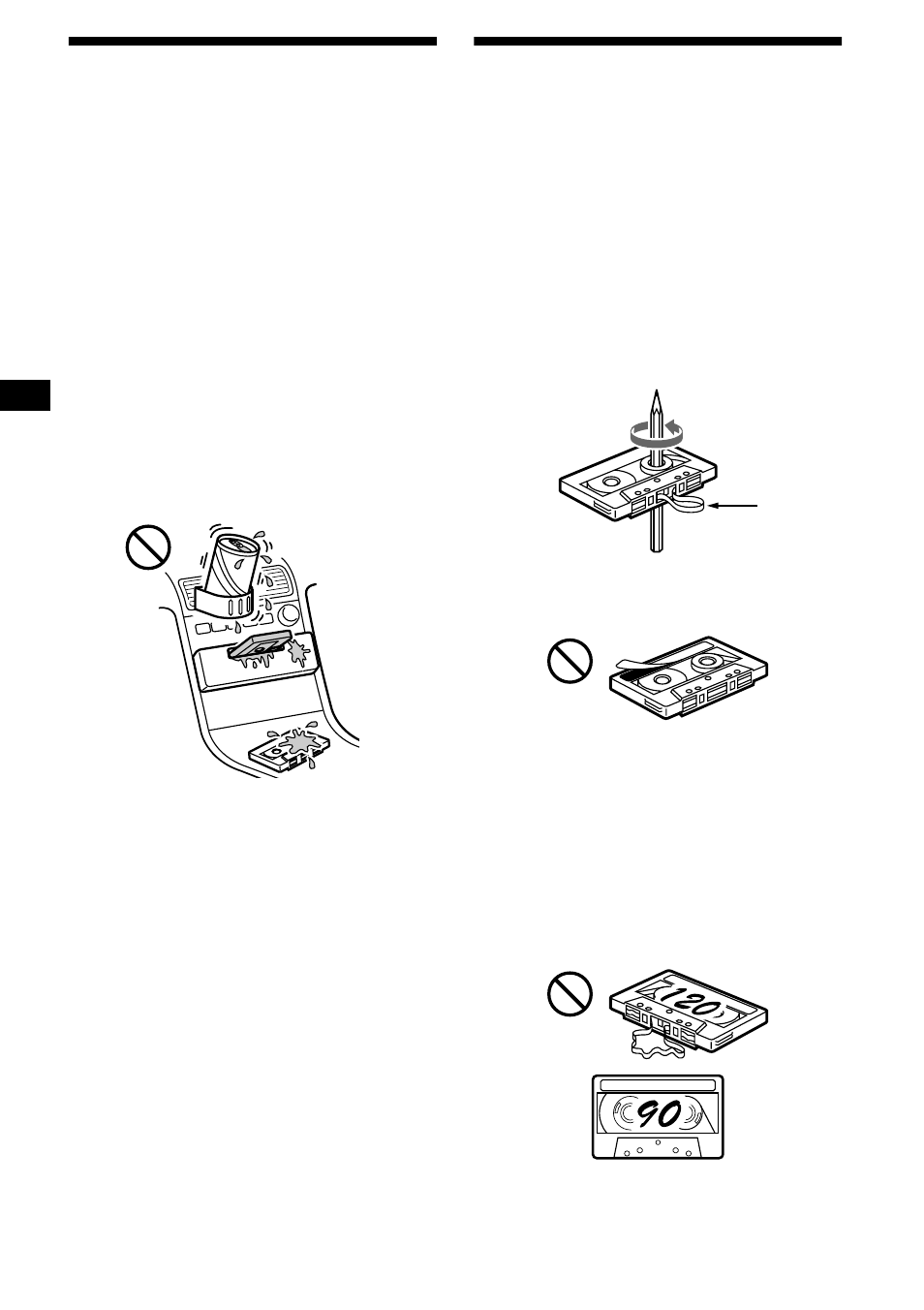 Precautions, Notes on cassettes, Precautions notes on cassettes | 6precautions | Sony XR-L500X  RU User Manual | Page 6 / 146