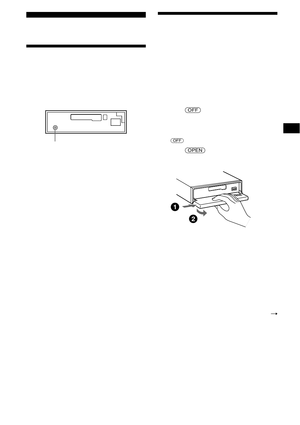 Getting started, Resetting the unit, Detaching the front panel | Resetting the unit detaching the front panel | Sony XR-L500X  RU User Manual | Page 7 / 146