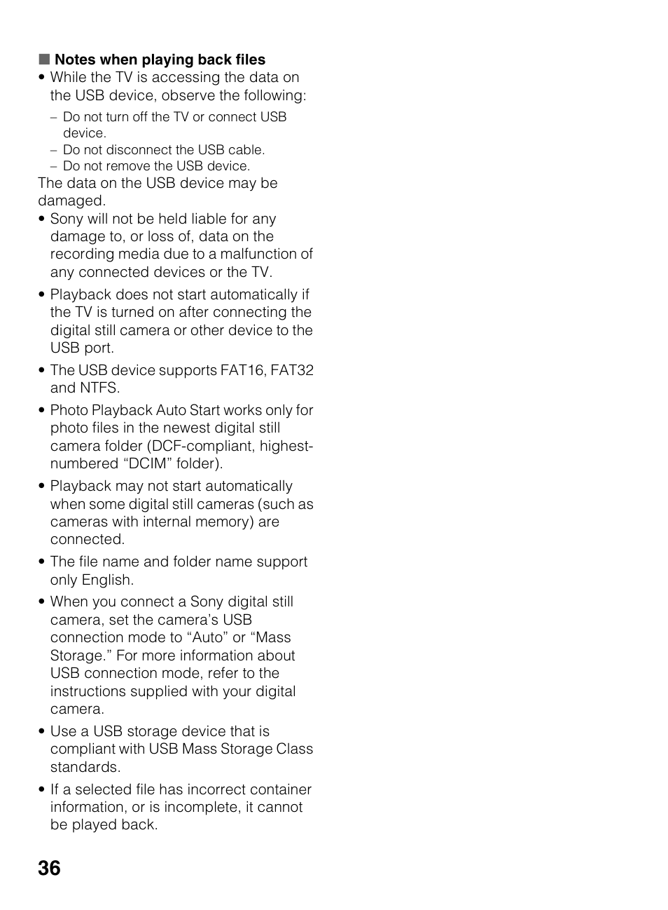 Sony BRAVIA 4-418-730-11(1) User Manual | Page 36 / 88