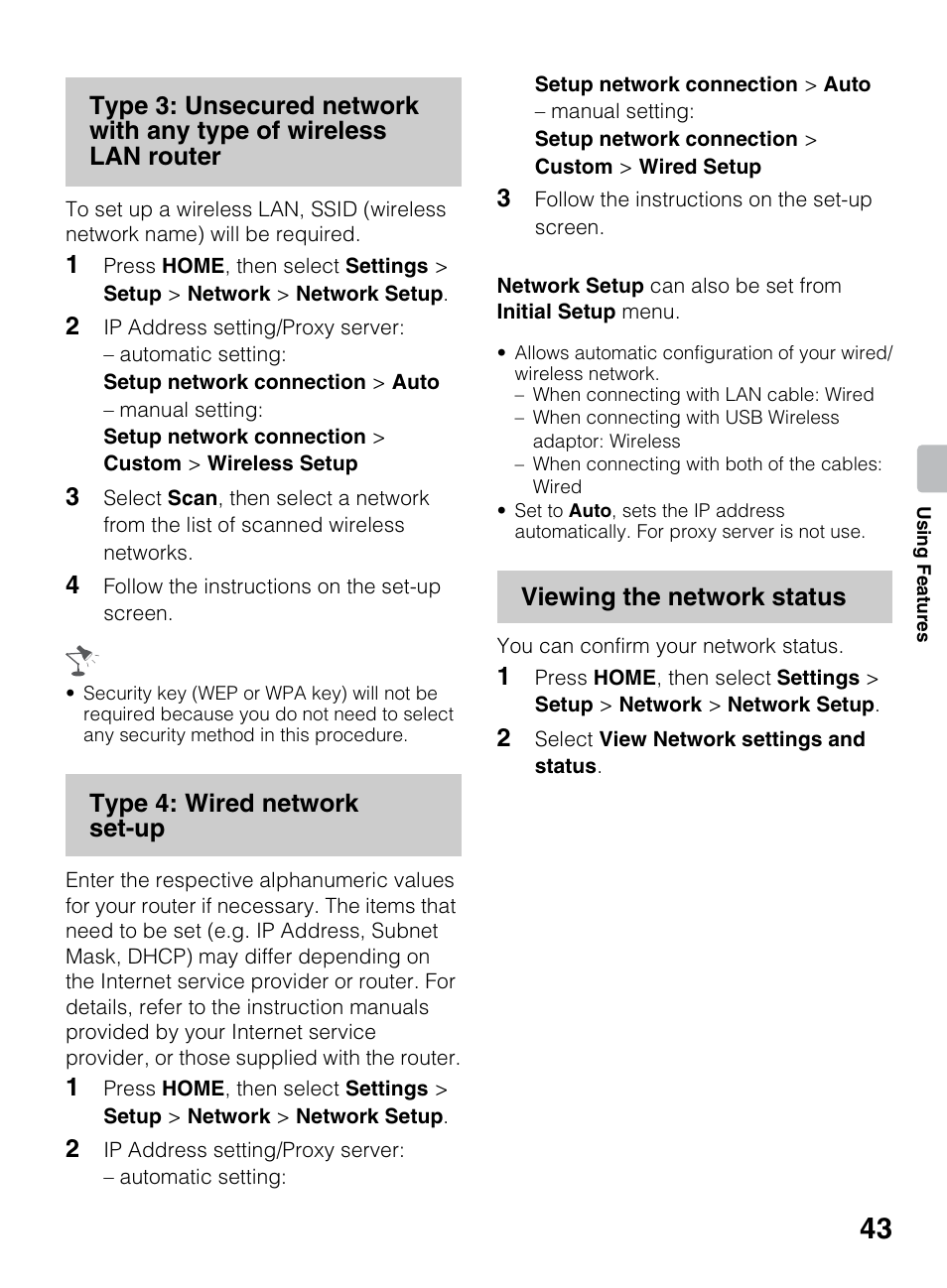 Sony BRAVIA 4-418-730-11(1) User Manual | Page 43 / 88