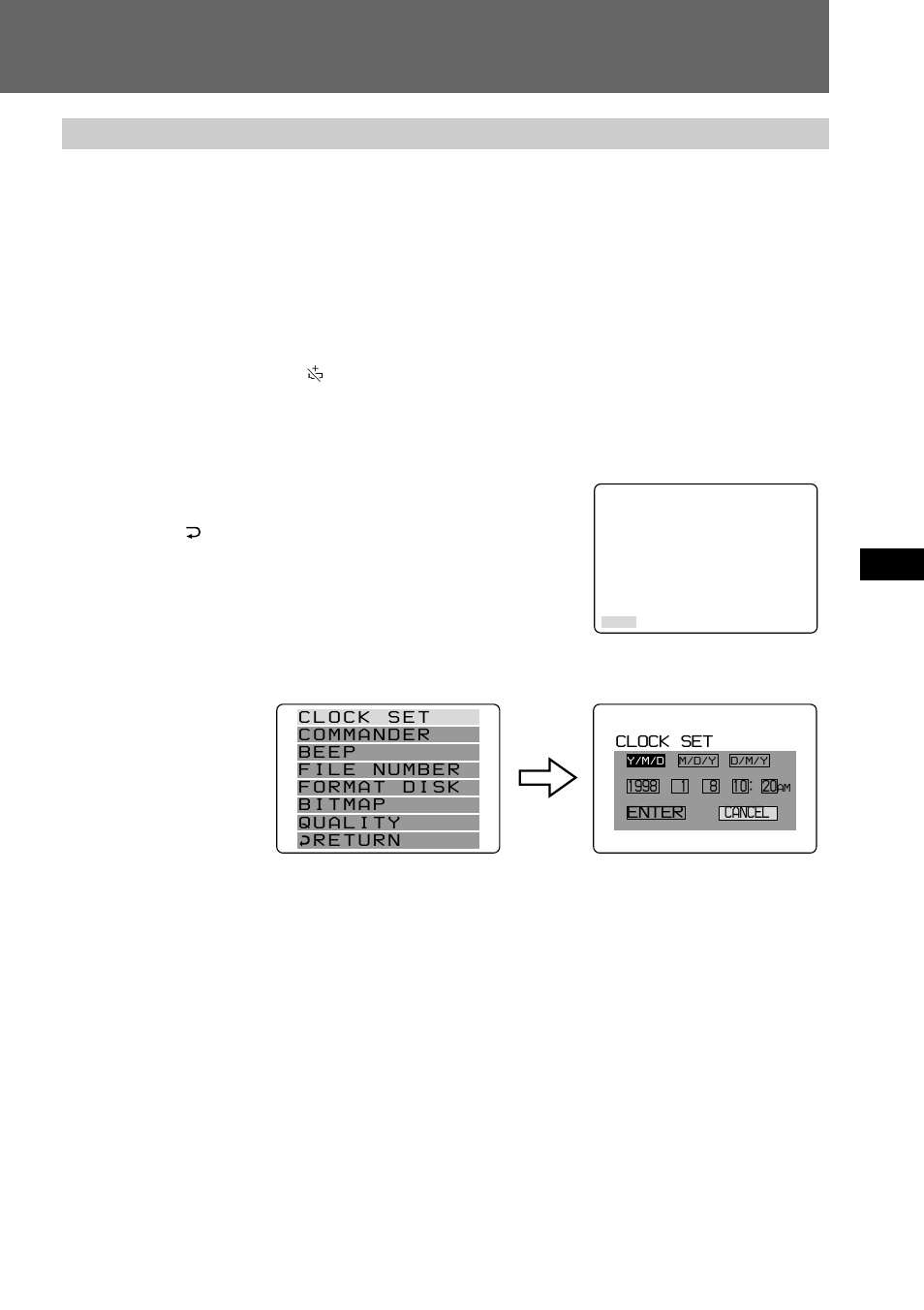 Ajuste de la fecha y la hora | Sony MVC-FDR1 User Manual | Page 43 / 72