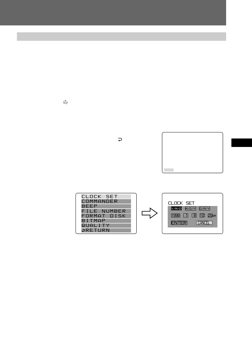 En f es, Setting the date and time | Sony MVC-FDR1 User Manual | Page 9 / 72