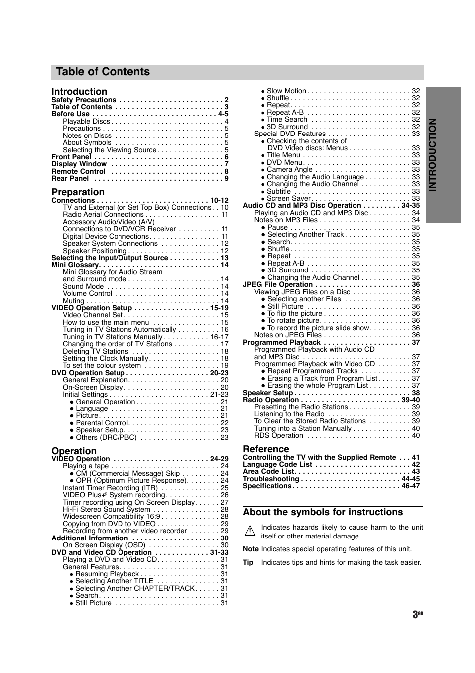 Sony DAV-D150G User Manual | Page 3 / 48