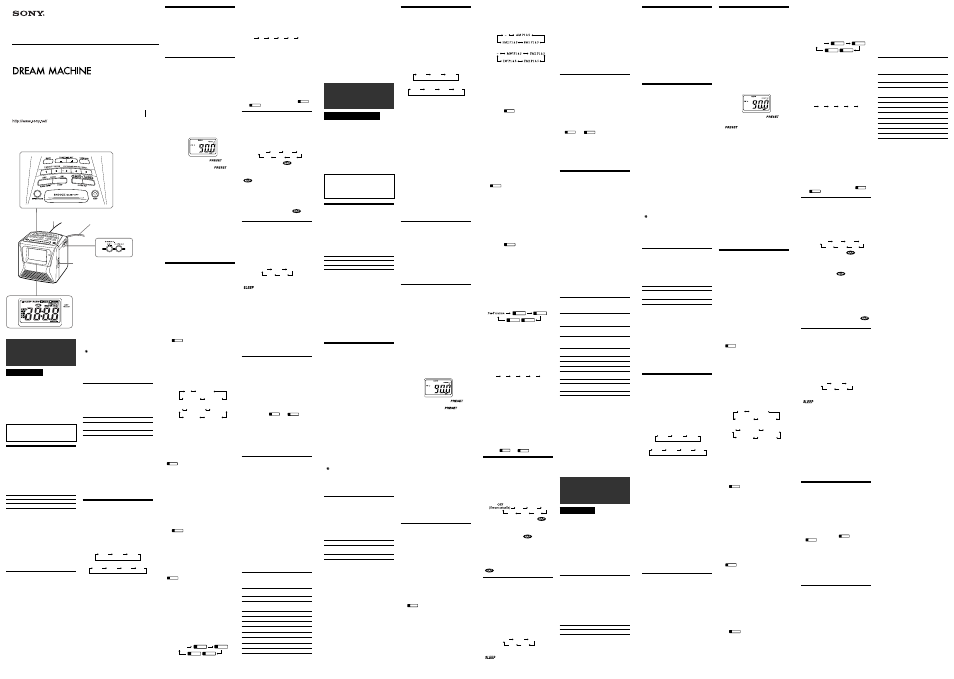 Sony ICF-C153L User Manual | 2 pages