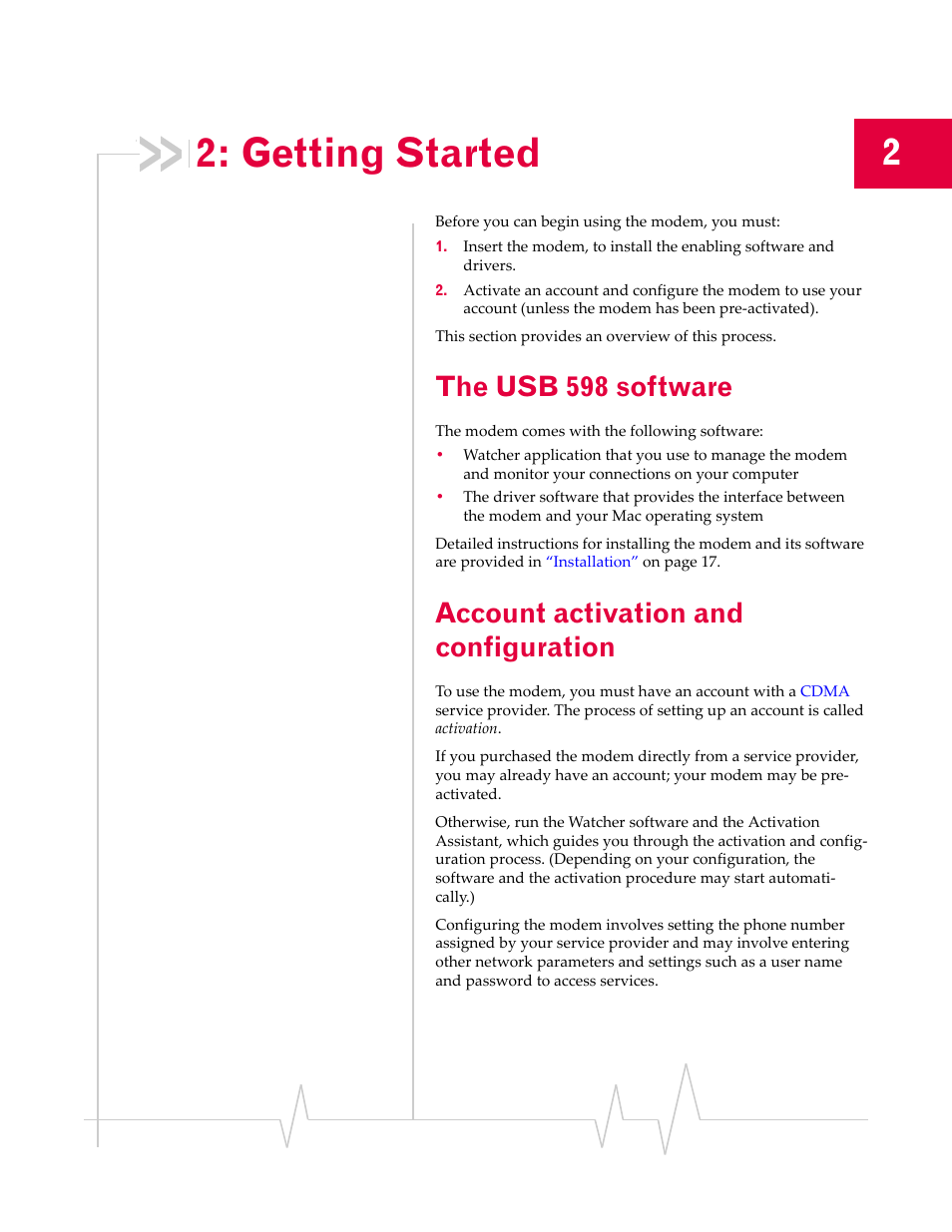 Getting started, The usb 598 software, Account activation and configuration | Sony TRUINSTALL USB 598 User Manual | Page 15 / 55