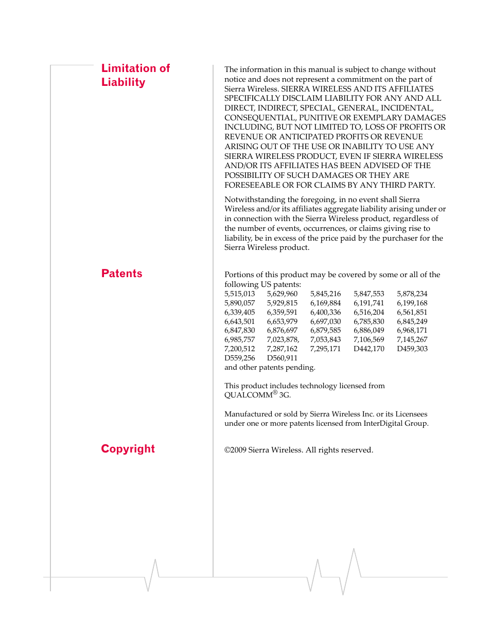 Limitation of liability, Patents, Copyright | Sony TRUINSTALL USB 598 User Manual | Page 3 / 55