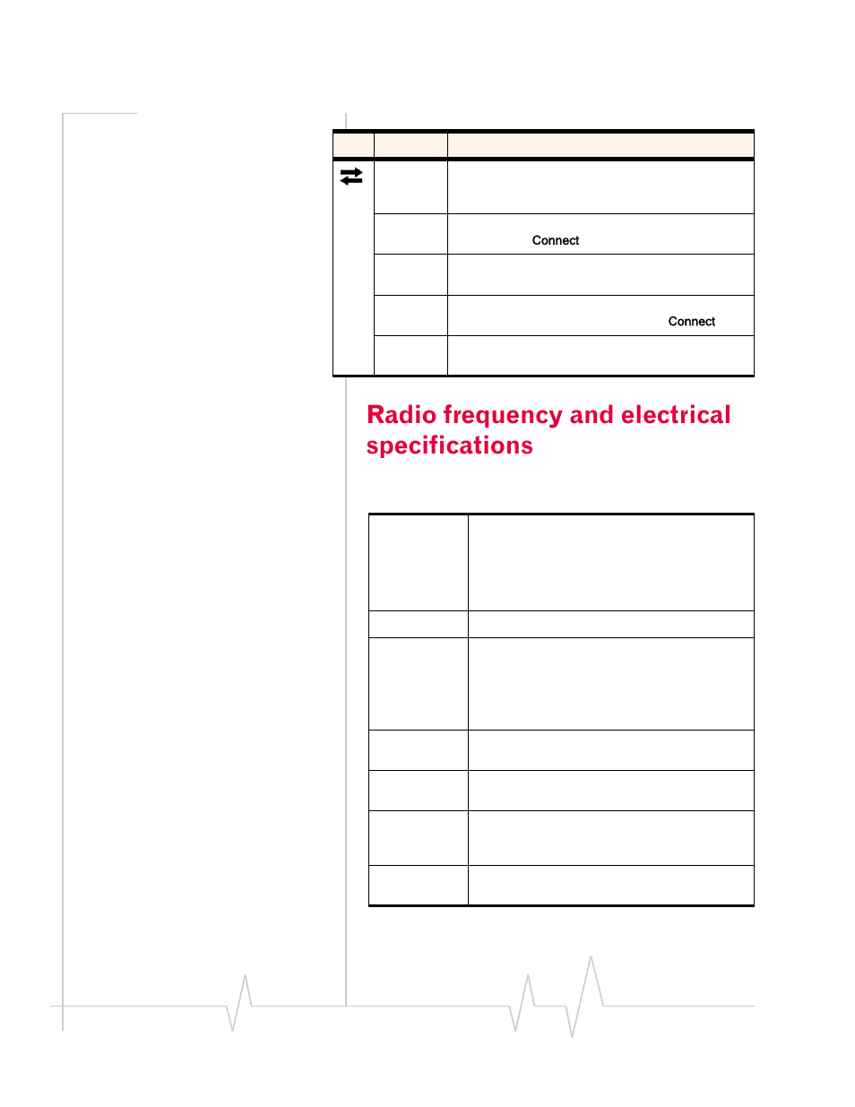 Radio frequency and electrical specifications, Radio frequency and, Electrical specifications | Sony TRUINSTALL USB 598 User Manual | Page 40 / 55
