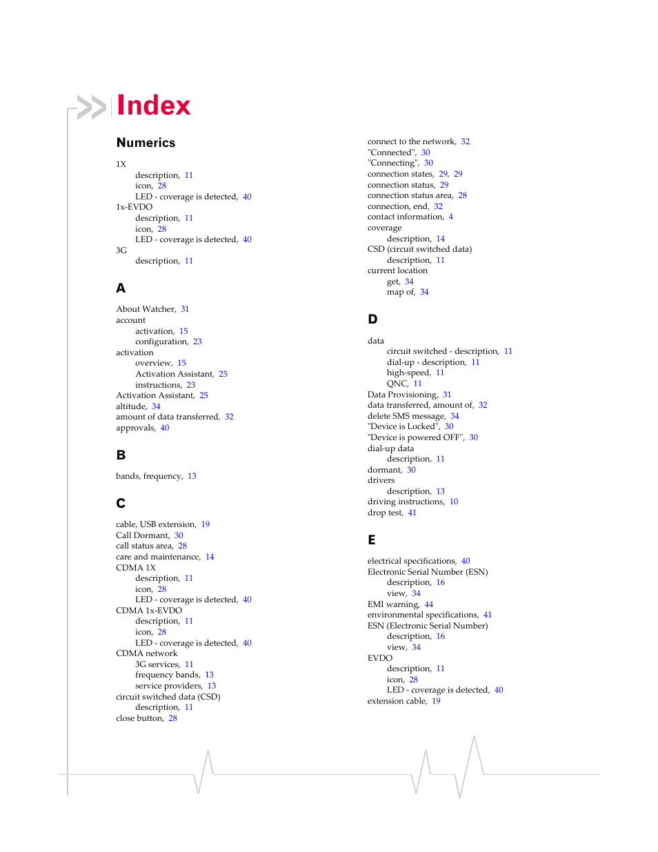 Numerics, Index | Sony TRUINSTALL USB 598 User Manual | Page 51 / 55