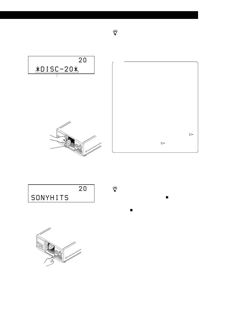 Extracción de discos compactos | Sony CDP CX555ES User Manual | Page 11 / 128